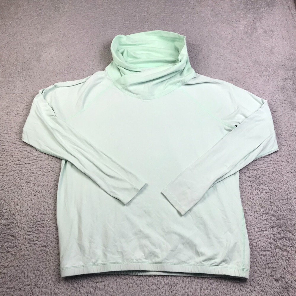 Lululemon Healthy Heart Pullover Womens 8 Mint Green Cowl Neck Hoodie